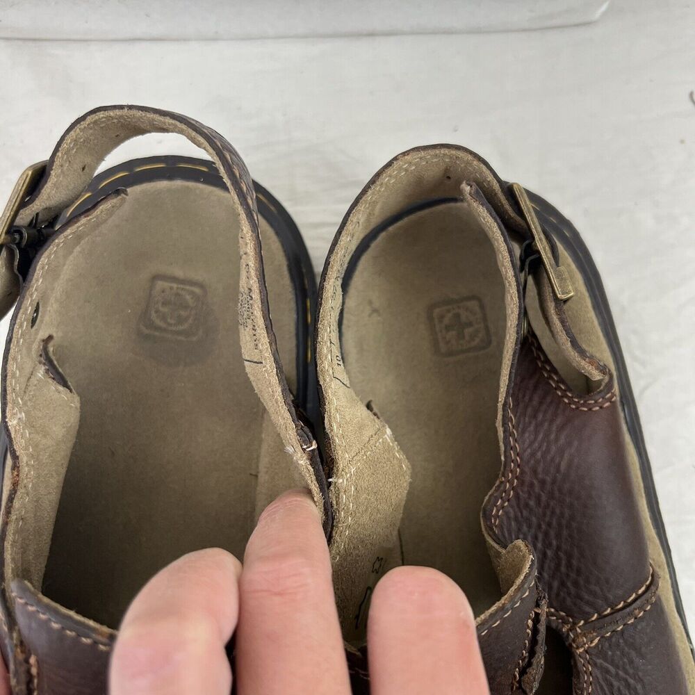 Dr. Martens Men Sz 11 Vtg Y2K Brown AirWare Chunky Fisherman Leather Sandals EUC - Picture 10 of 12